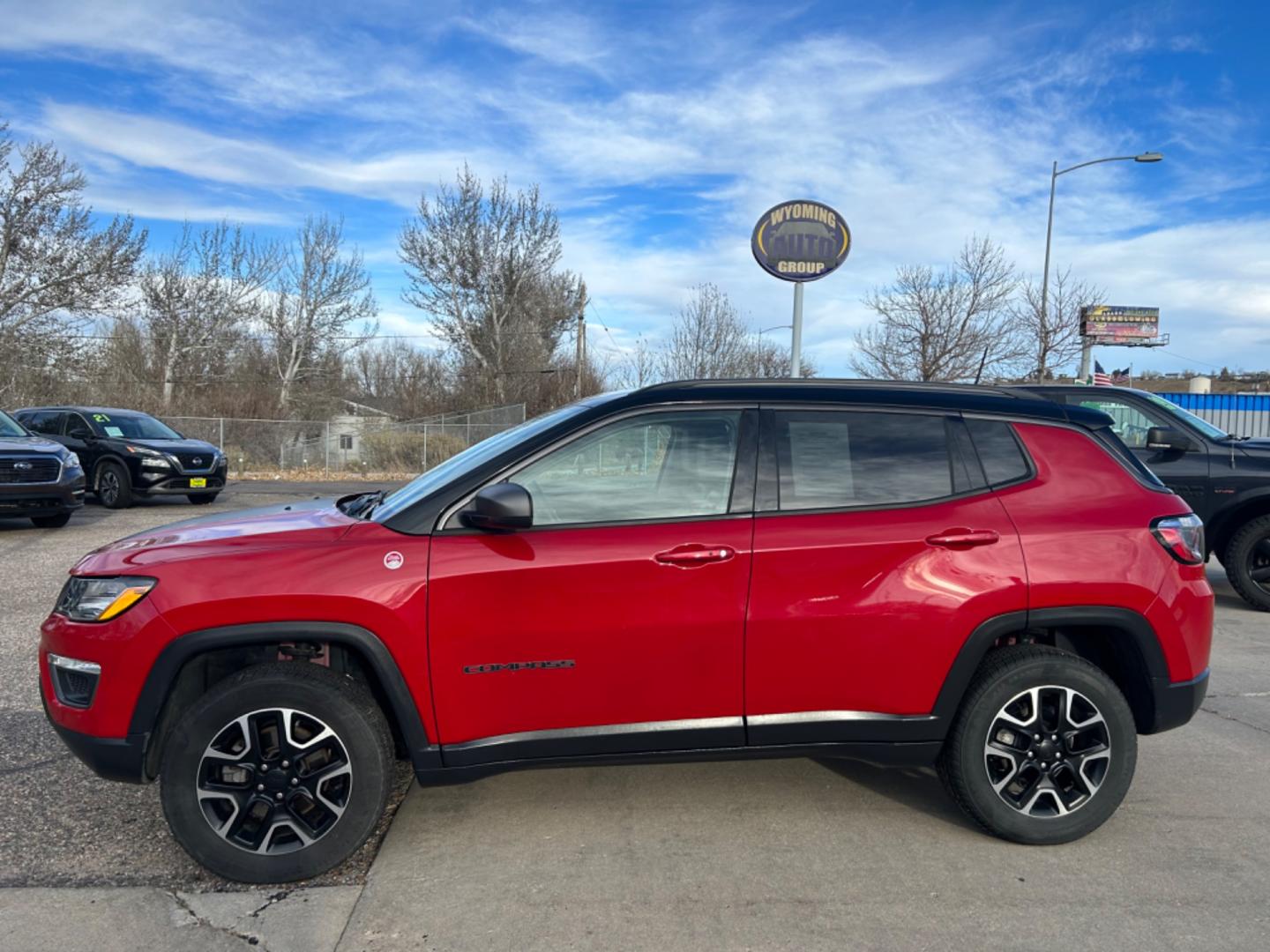 2021 RED /BLACK Jeep Compass Trailhawk (3C4NJDDB5MT) with an 2.4L engine, Automatic transmission, located at 3030 CY Ave, Casper, WY, 82604, (307) 265-3830, 42.827816, -106.357483 - Photo#0